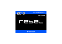 2018 Honda CMX500 REBEL- Owners manual EN-0